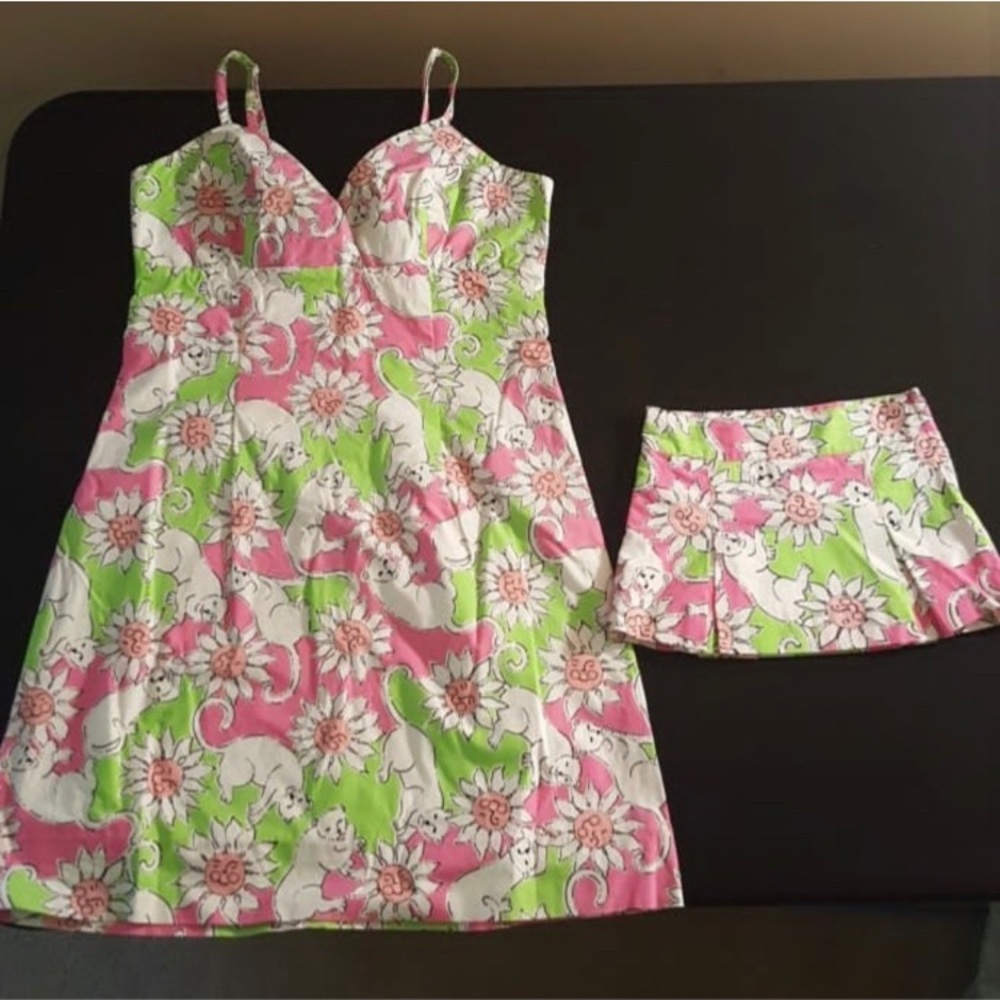 Lilly sundress and toddler skirt